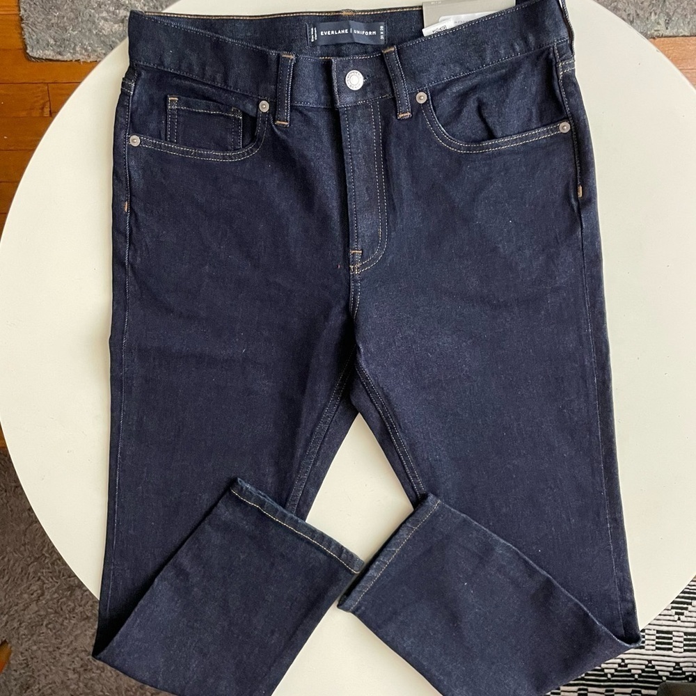 Everlane Men’s Slim 4-Way Stretch Organic Jean Uniform 31x28 Dark Indigo New
